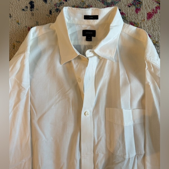 Jcrew Men’s White Slim Fit Button Down Size M - Picture 1 of 3